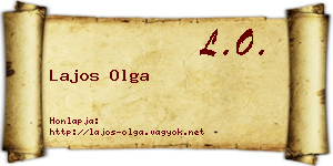 Lajos Olga névjegykártya